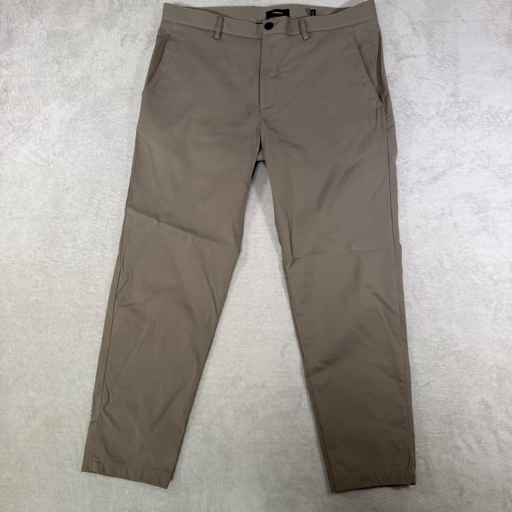 Theory Zaine‎ SW Neoteric Pants Mens 33 Khaki Tan Slim Fit Chino F0877210
